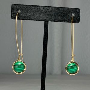 3/$10 Malachite Drop Earrings
